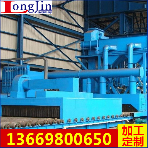 大型自動通過式鋼板除銹拋丸機 混凝土轉臺式拋